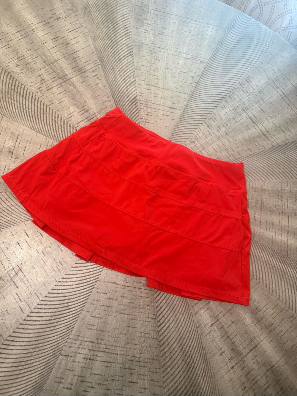 Bright Red Athletic Mini Skirt